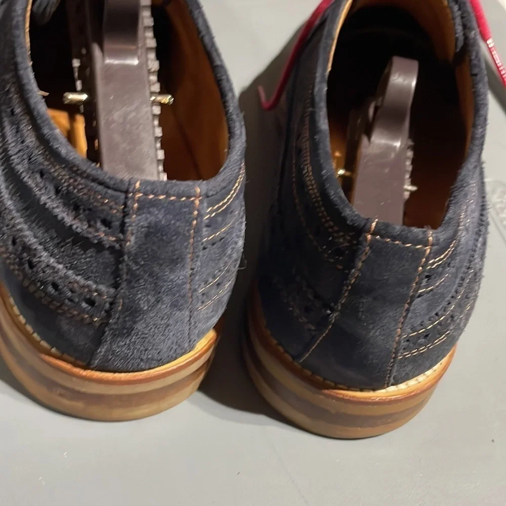 Charles Tyrwhitt navy suede  wing tips